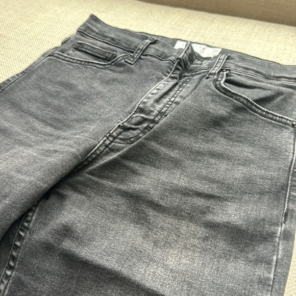 TopShop Jaime, dark grey jeans, 28/32, skinny, zipper bottom, 5 pocket zip - Picture 3 of 5